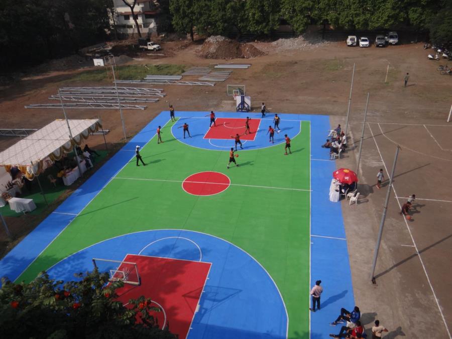 Newly Constructed Basketball Court at our spo
